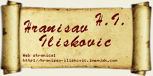 Hranisav Ilišković vizit kartica